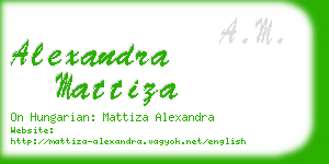 alexandra mattiza business card